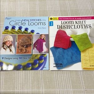 For sale is a lot of 2 knitting loom pattern books